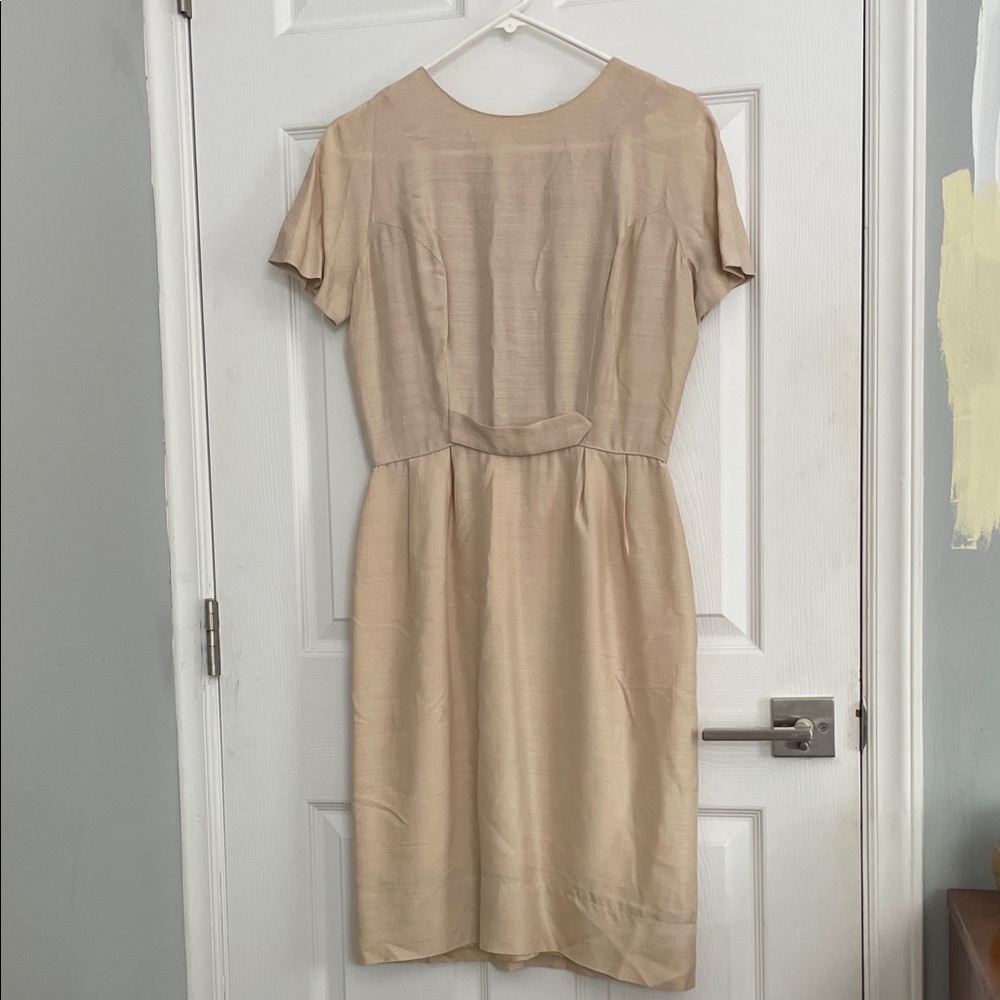 Classic Short-Sleeve Blush Day Dress